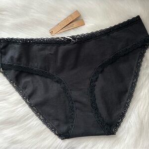 SKIMS Lightweight Cotton Lace Trim Brief XL BR-BRF-5963